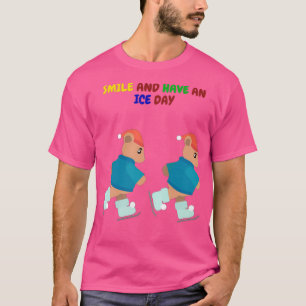 Lachen en een ijsdag schaatsen Beer 1 T-shirt