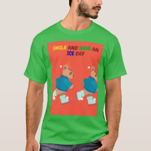 Lachen en een ijsdag schaatsen Beer 2 T-shirt