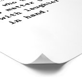 Lachen en loyaliteit poster (Hoek)