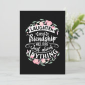 Lachen En Vriendschap Kaart (Staand voorkant)