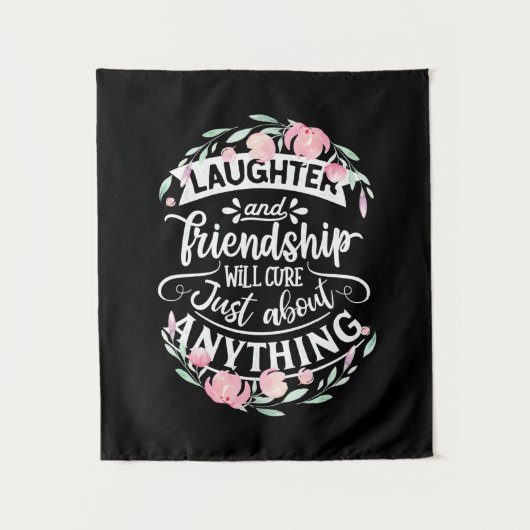 Lachen En Vriendschap Wandkleed (Voorkant)