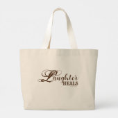 Lachen geneest Canvas tas (Achterkant)