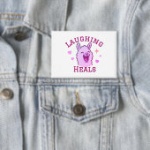 Lachen geneest Schattigee lama Button (Insitu)