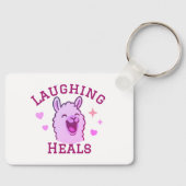 Lachen geneest Schattigee Llama-Sleutelhanger Sleutelhanger (Voorkant)