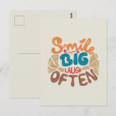 Lachen Grote Lach Vaak: Vrolijk Briefkaart (Voorkant / Achterkant)