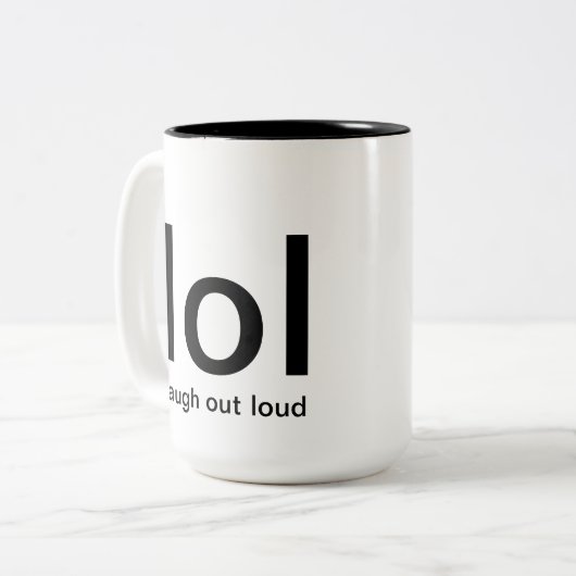 lachen hardop mok (Voorkant links)