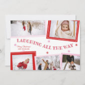 Lachen helemaal leuk fotocollage Kerstmis Feestdagenkaart (Voorkant)