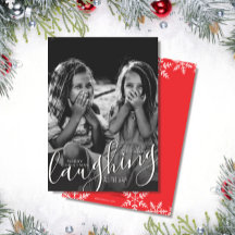 Lachen Helemaal Sneeuwvlokken Rode Kerstmis