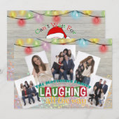 Lachen helemaal weg familie foto kerst Kaarten (Voorkant / Achterkant)