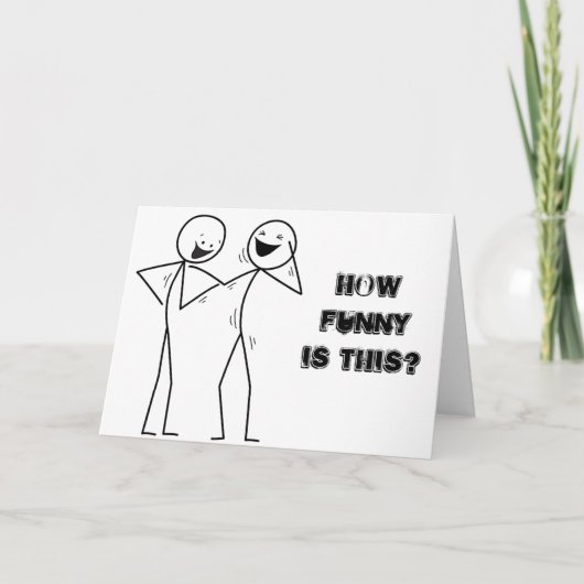 "LACHEN", HOE GRAPPIG IS HET? U BENT **50** KAART (Voorkant)