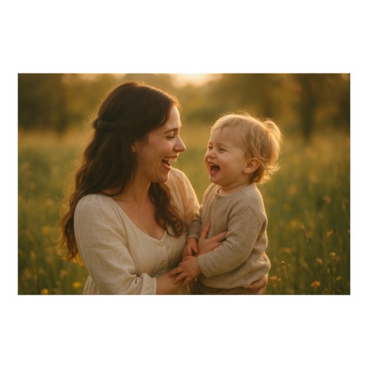 Lachen in bloei - een lente-obligatie foto afdruk (Voorkant)