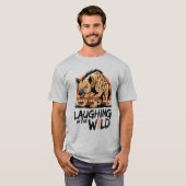 Lachen in het wild - Fierce Hyena Tribal Style T-shirt (Voorkant volledig)