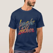 Lachen in leer t-shirt (Voorkant)