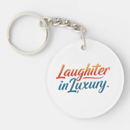 Lachen in luxe sleutelhanger (Voorkant)