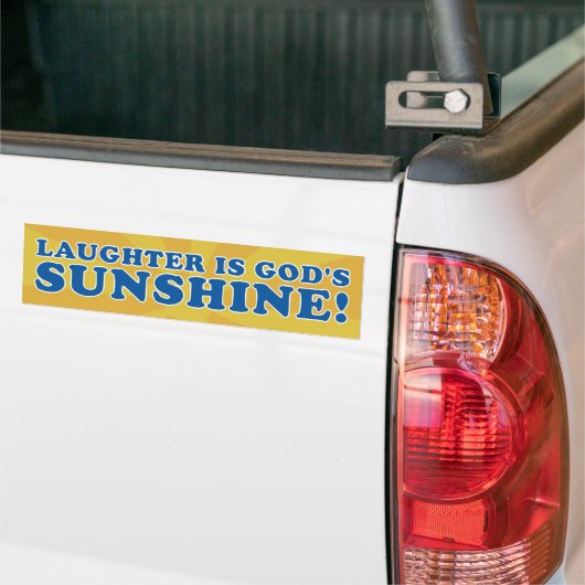 Lachen is bumpersticker (Op Truck)