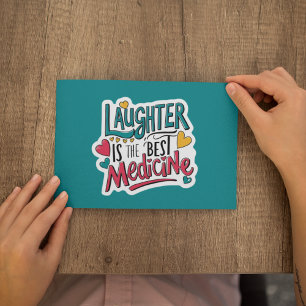 Lachen is de beste medicijn gepersonaliseerde Kaar Bedankkaart