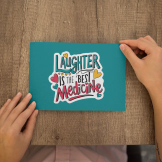 Lachen is de beste medicijn gepersonaliseerde Kaar Bedankkaart
