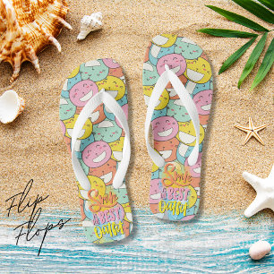 Lachen is de beste outfit! Kat motivatie Teenslippers
