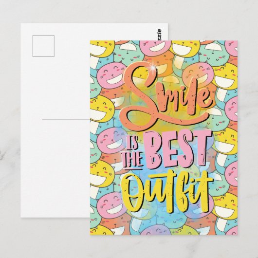 Lachen is de beste outfit! Motivatie Briefkaart (Voorkant / Achterkant)