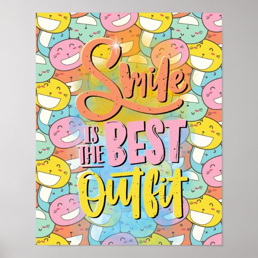 Lachen is de beste outfit! Motivatie Poster (Voorkant)