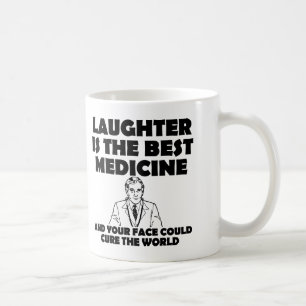 Lachen is de beste remedie Je gezicht is grappig m Koffiemok