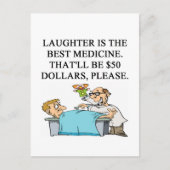 lachen is het beste medicijn briefkaart (Voorkant)