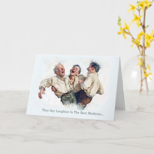 Lachen is het beste medicijn... kaart (Gele Bloem)