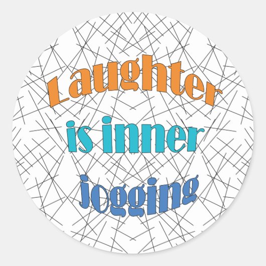lachen is innerlijke jogging Quote Ronde Sticker (Voorkant)