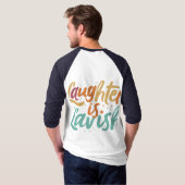 Lachen is overdadig t-shirt (Achterkant volledig)
