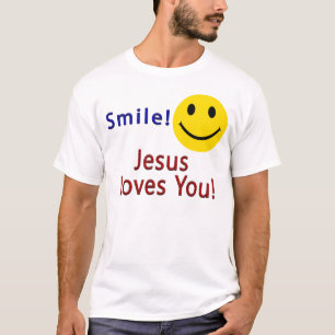 Lachen! Jezus houdt van Christelijke T-shirt