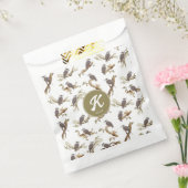 Lachen Kookaburra Australisch Eucalyptus Monogram Bedankzakje (Gezegeld)