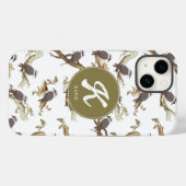Lachen Kookaburra Australisch Eucalyptus Monogram Case-Mate iPhone Case (Achterkant (horizontaal))