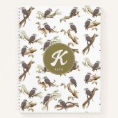 Lachen Kookaburra Australisch Eucalyptus Monogram Notitieboek (Voorkant)