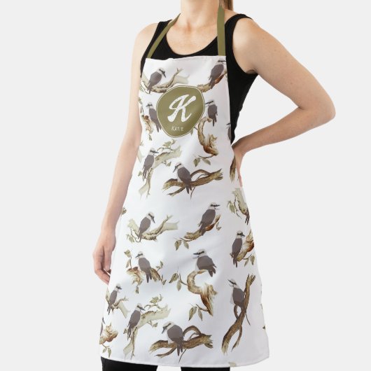 Lachen Kookaburra Australisch Eucalyptus Monogram Schort (Insitu)