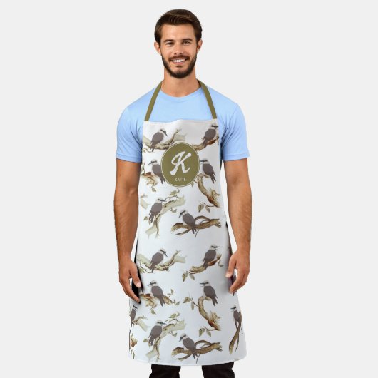 Lachen Kookaburra Australisch Eucalyptus Monogram Schort (Gedragen)