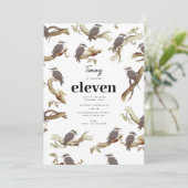 Lachen Kookaburra Australische Eucalyptus Verjaard Kaart (Staand voorkant)