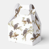 Lachen Kookaburra Australische vogel Eucalyptus Bedankdoosjes (Achterkant)