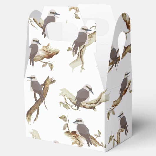 Lachen Kookaburra Australische vogel Eucalyptus Bedankdoosjes (Geopend)