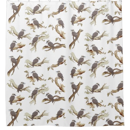 Lachen Kookaburra Australische vogel Eucalyptus Douchegordijn (Voorkant)