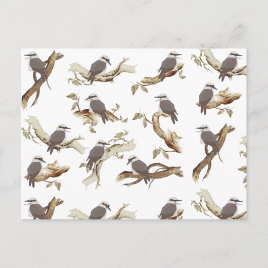 Lachen Kookaburra Australische vogel Eucalyptus Feestdagenkaart (Voorkant)