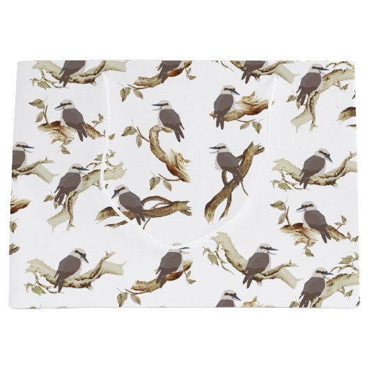 Lachen Kookaburra Australische vogel Eucalyptus Groot Cadeauzakje (Voorkant)