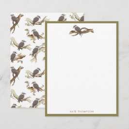 Lachen Kookaburra Australische vogel Eucalyptus Notitiekaartje