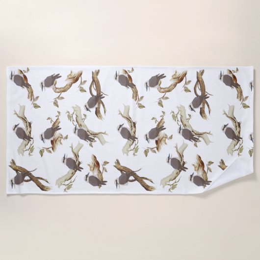 Lachen Kookaburra Australische vogel Eucalyptus Strandlaken (Voorkant)