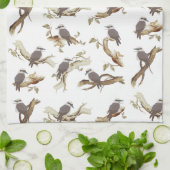 Lachen Kookaburra Australische vogel Eucalyptus Theedoek (Gevouwen)