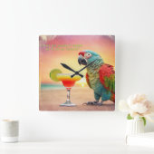 Lachen krankzinnig - vierkante klok (Huis)