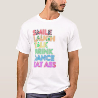 Lachen Lachen Praten Drink Dans T-shirt