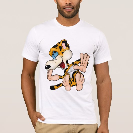 Lachen Leopard Mannen T-shirt (Voorkant)