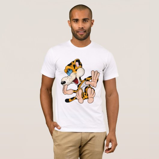 Lachen Leopard Mannen T-shirt (Voorkant volledig)