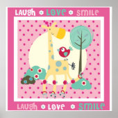 lachen, liefde, glimlach wandafwerking poster (Voorkant)