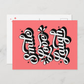 Lachen. Liefde. Glimlachen. Feestdagenkaart (Voorkant / Achterkant)